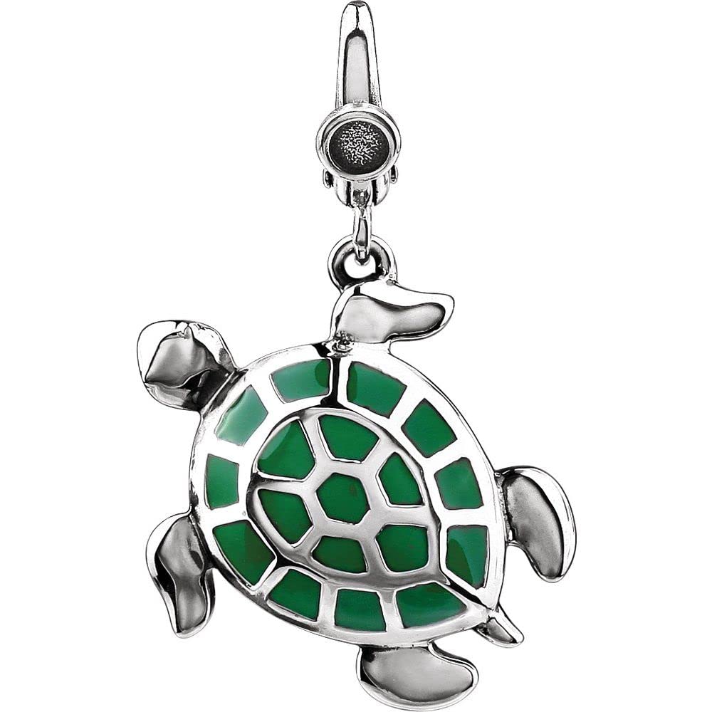 Sterling Silver Enamel Turtle Charm Pendant Necklace for Women - Dainty Handmade Jewelry Gift for Her - Perfect for Birthdays, Anniversaries & Everyday Wear