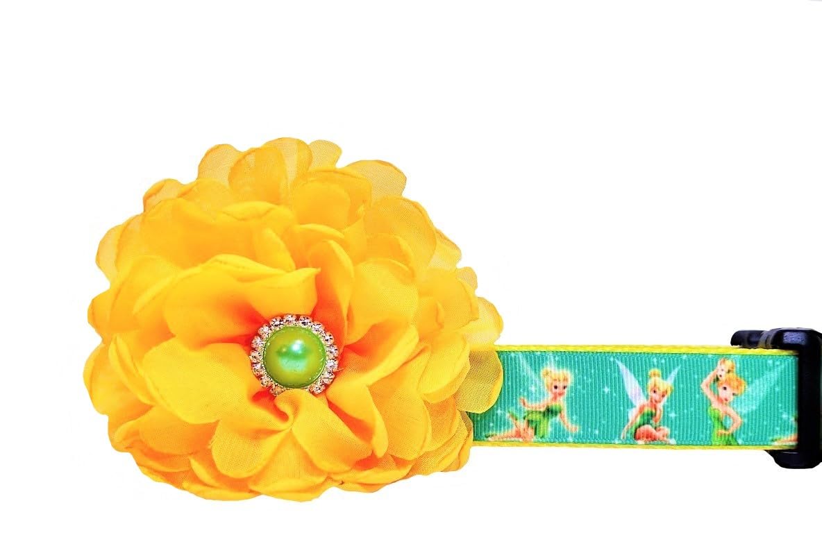 Tinkerbell Dog Collar - Sparkling Pet Collar with Bell for Small Dogs - Perfect for Daily Walks, Training & Costume Parties