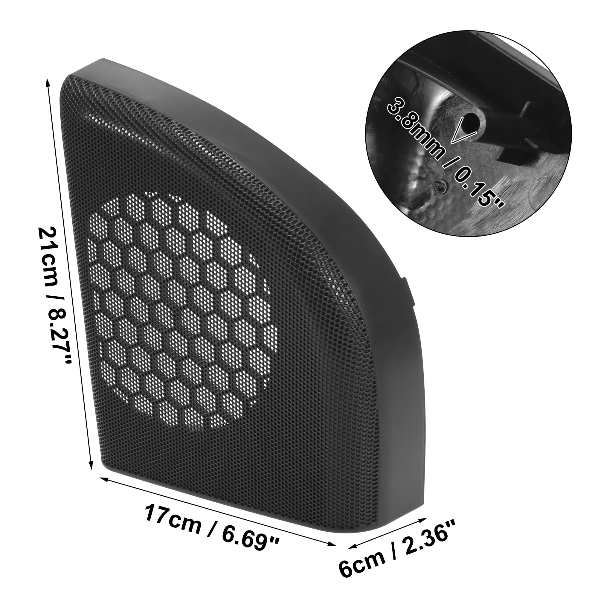 X AUTOHAUX 1 Pair Black Door Speaker Cover Trim Grille (A20372703889051, A20372704889051) Compatible with Mercedes-Benz C200 2017-2020 - Perfect for Car Audio Upgrade & Interior Protection