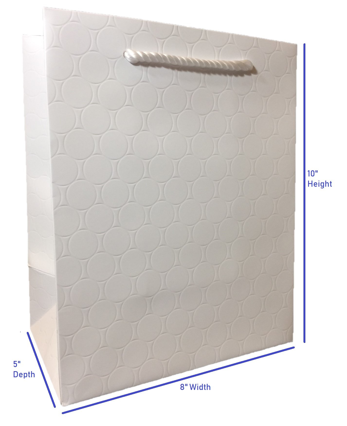Premium White Gift Bags with Handles Bulk 144-Pack (8x10 Inches) - Wholesale Paper Shopping Bags for Boutiques & Small Businesses - Perfect for Weddings, Bridal Showers & Retail Merchandising - Elegant Packaging Solution for Parties, Events & Store Displays