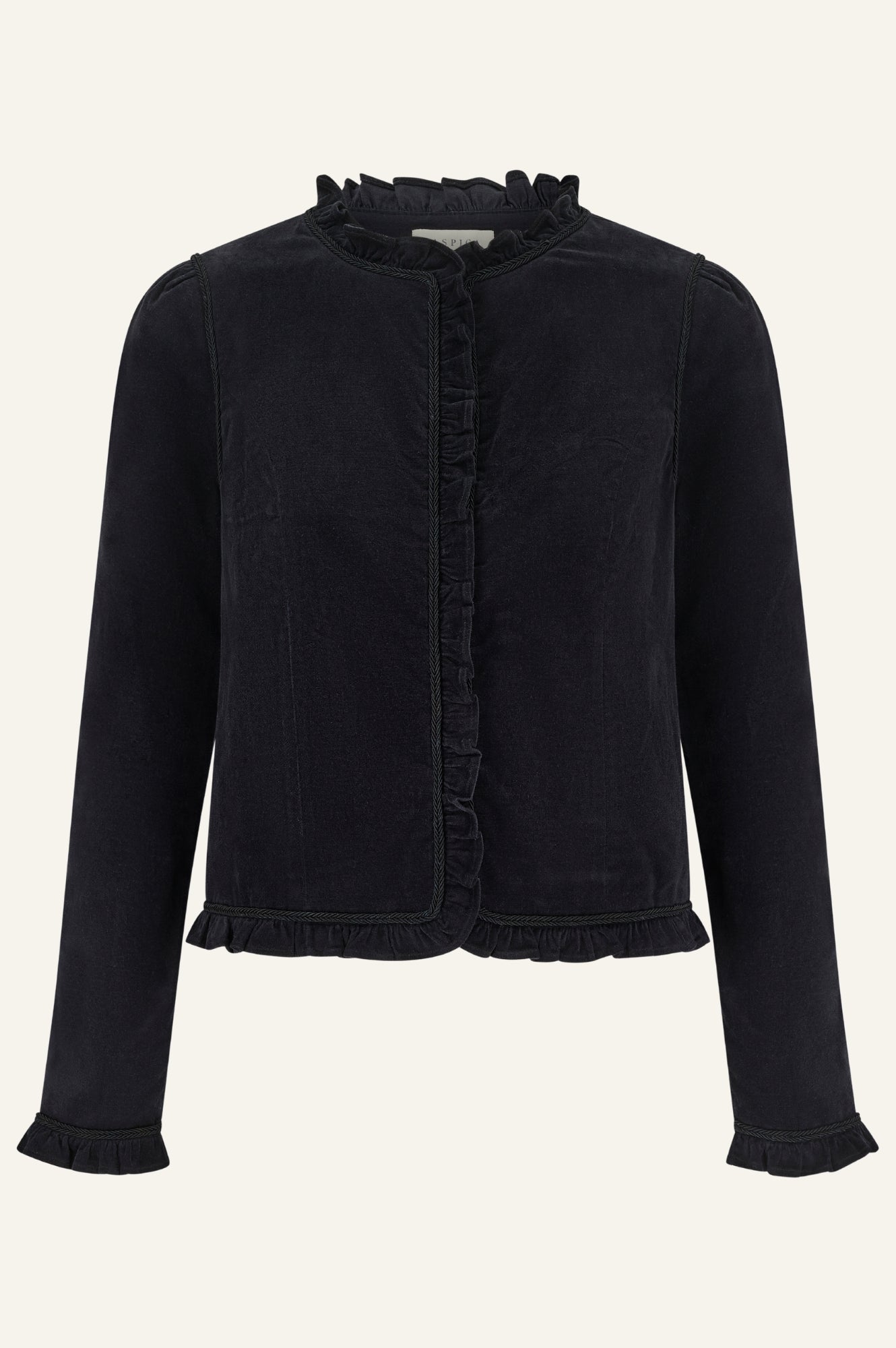 Frances Corduroy Jacket for Women | Black Cotton Corduroy Jacket with Button Front | Casual Fall & Winter Outerwear for Everyday Wear