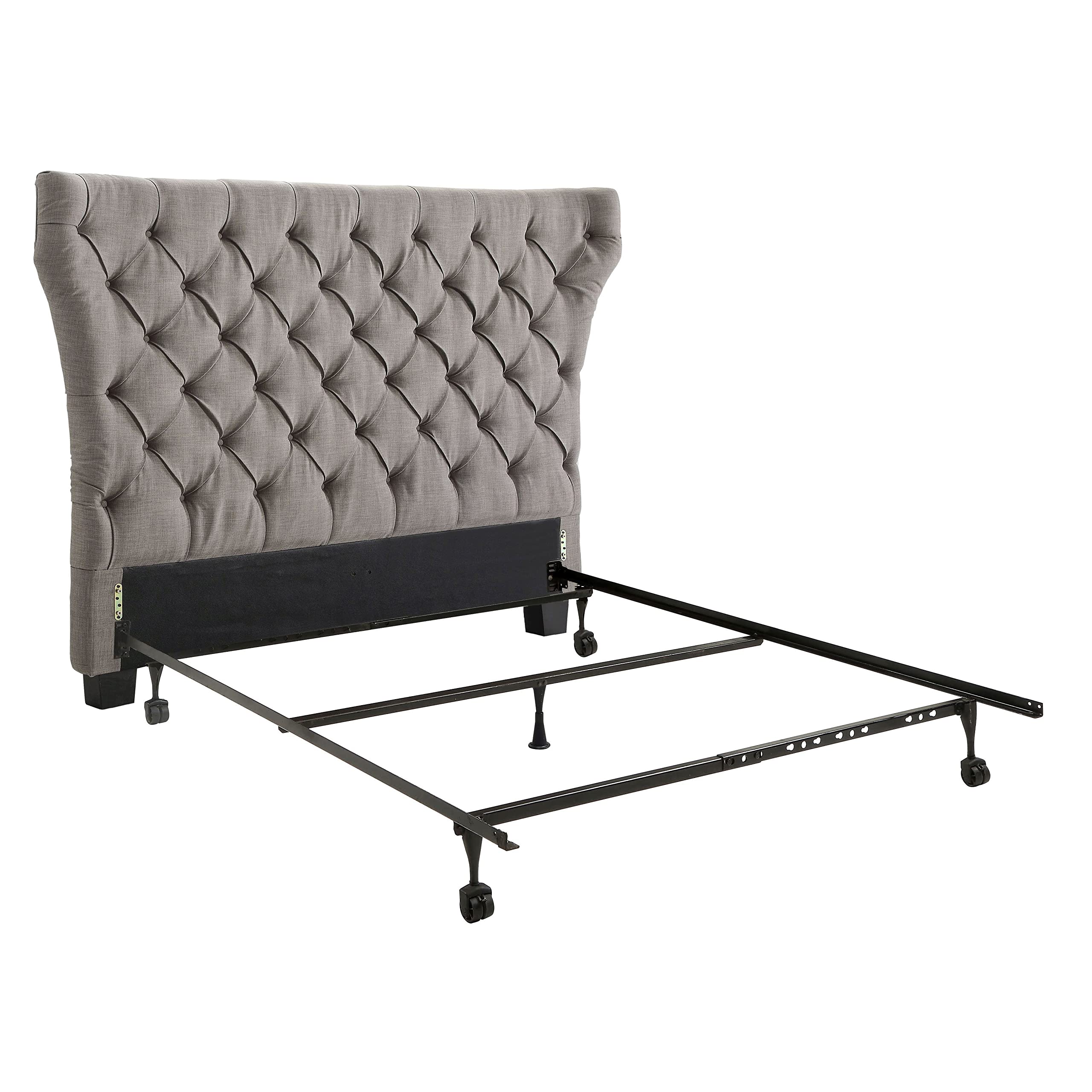 Modus Furniture Geneva Upholstered Headboard - Full Size, Dolphin Linen Fabric - Perfect for Bedroom Decor & Guest Room Upgrade