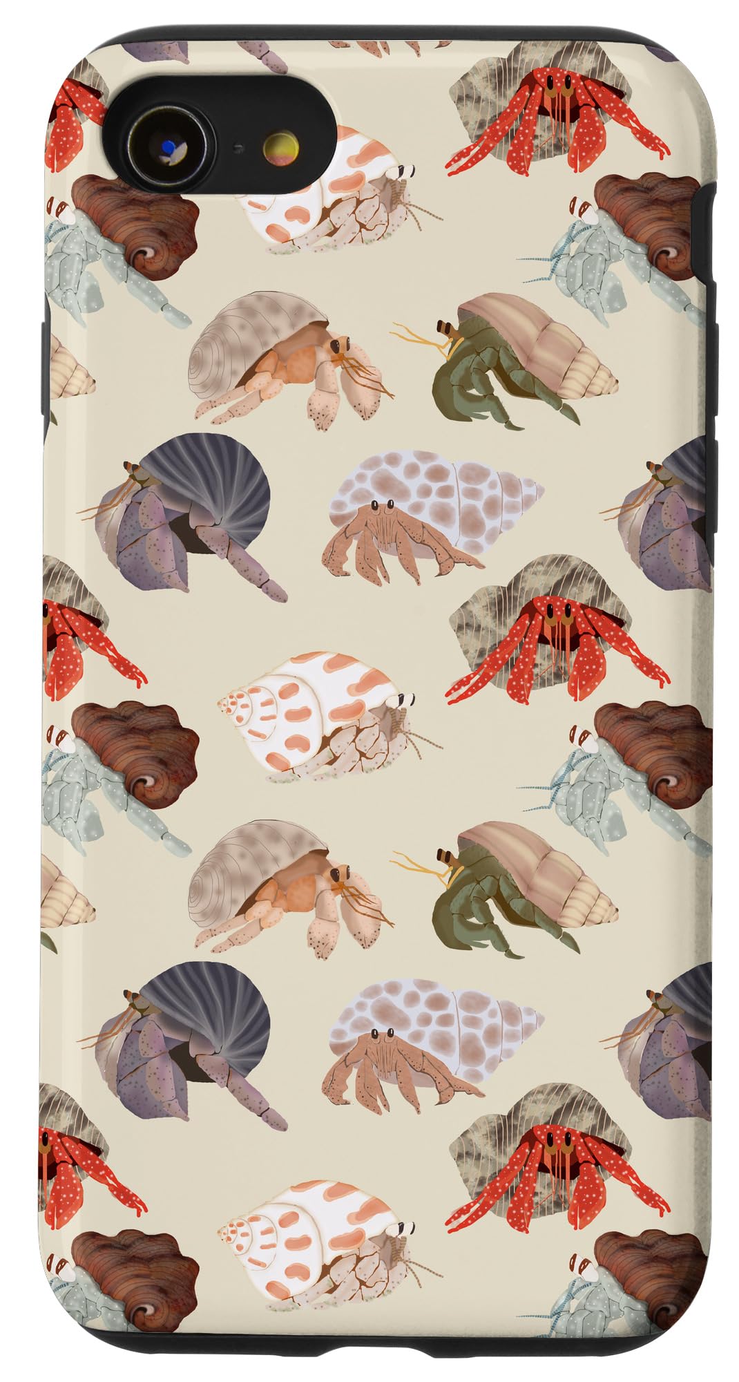Premium Hermit Crab Case for iPhone SE (2020) / 7 / 8 - Durable Protective Phone Cover with Shell Design - Perfect for Beach Trips, Aquarium Visits & Pet Lovers