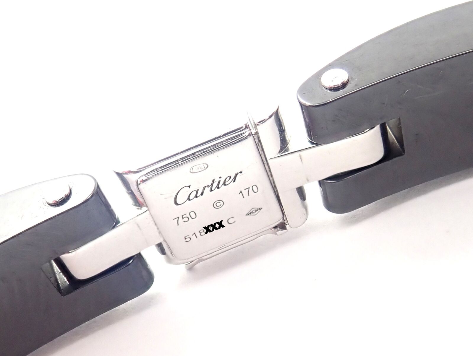 Authentic Cartier Maillon Panthere 18K White Gold Diamond Ceramic Link Bracelet | Luxury Jewelry for Women | Perfect for Gifts, Weddings & Special Occasions