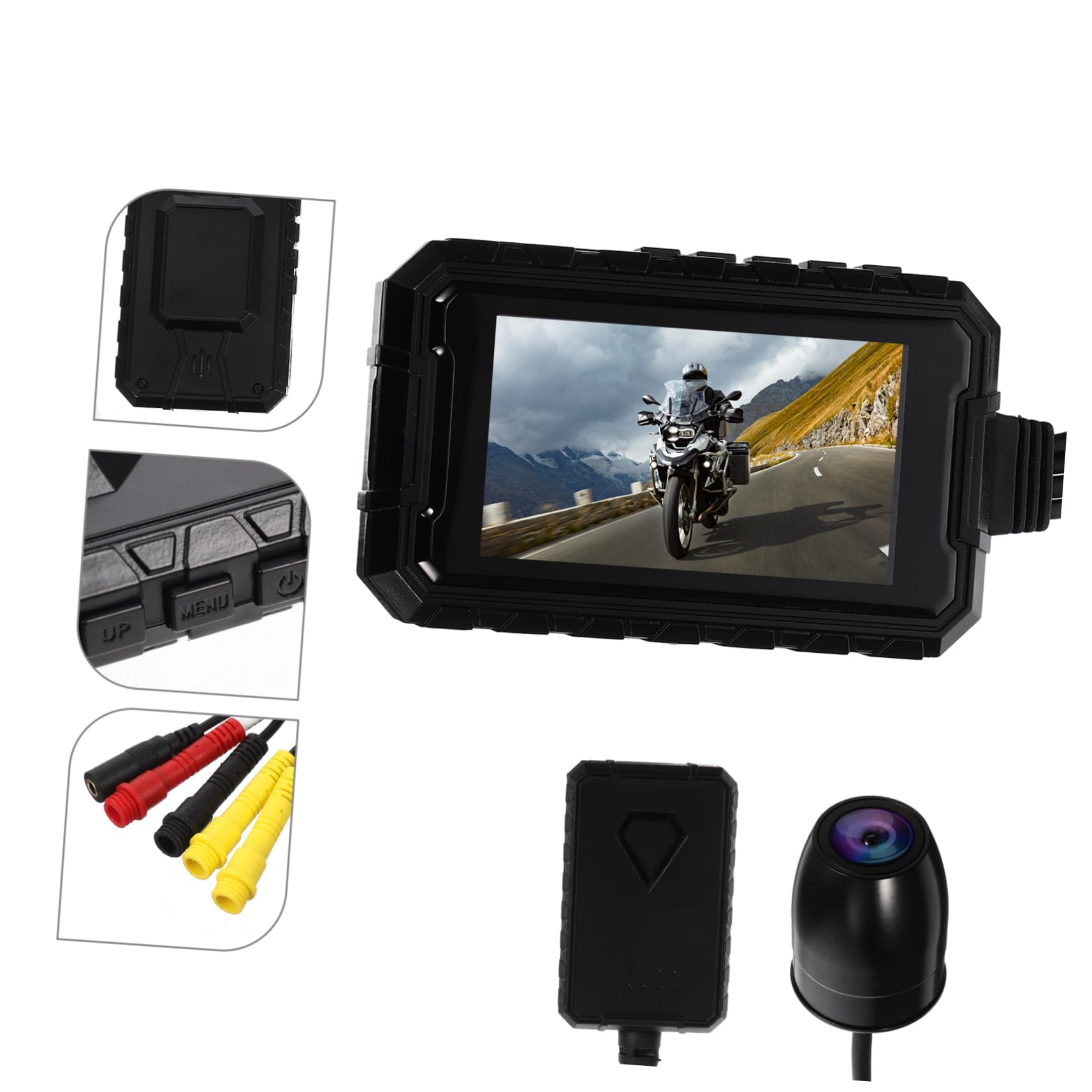 Waterproof 1080p Motorcycle Dash Cam with Night Vision - 3 Motor Accessories, HD Driving Recorder Camera for Safe Riding & Accident Evidence (Ideal for Night Driving, Commuting & Road Trips)