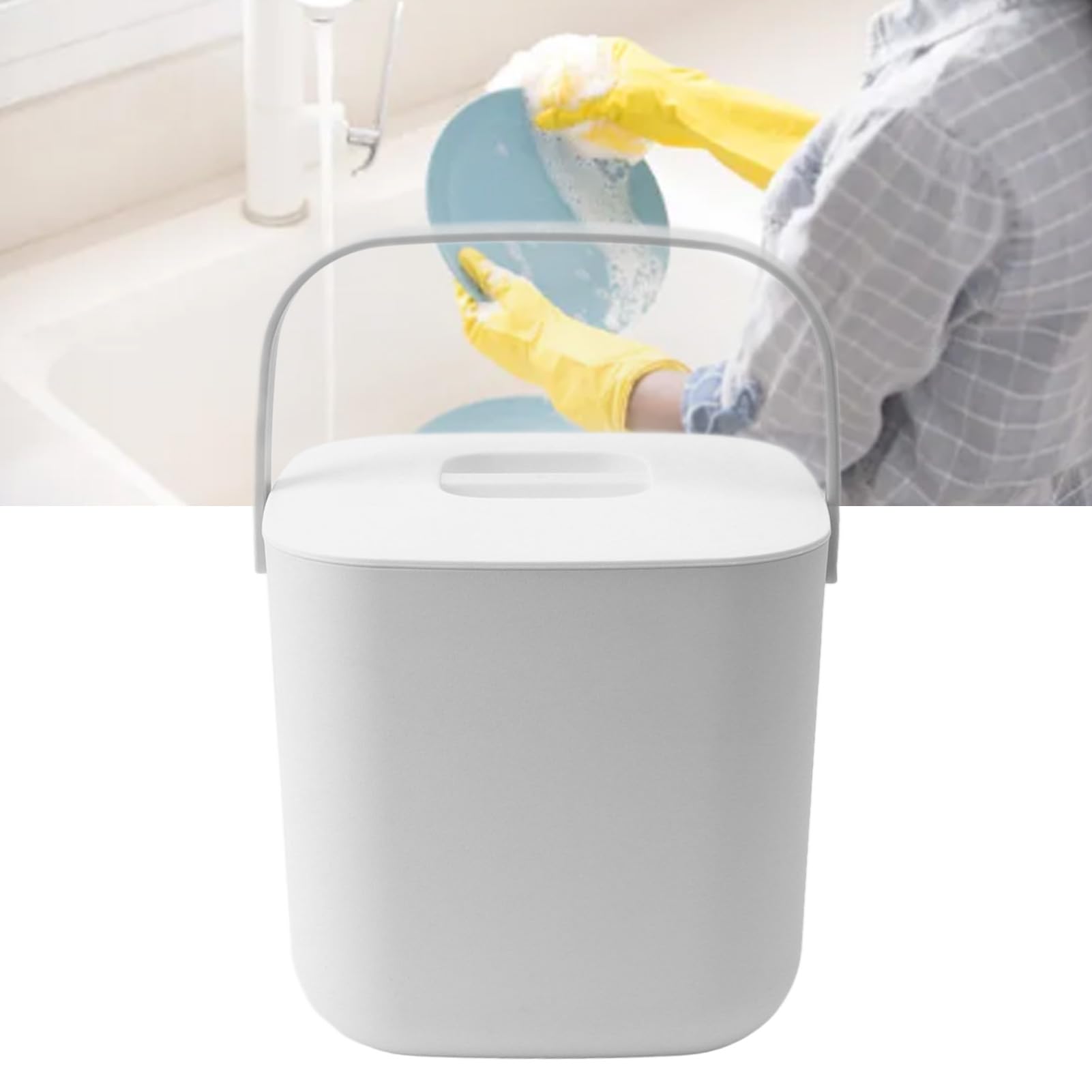 Portable Mini Dishwasher - Compact Countertop Dishwasher for Small Spaces, 18W 8.5V 2000mAh, Perfect for Dishes, Fruits & Vegetables (White) - Ideal for Dorms, RVs, Camping & Small Apartments