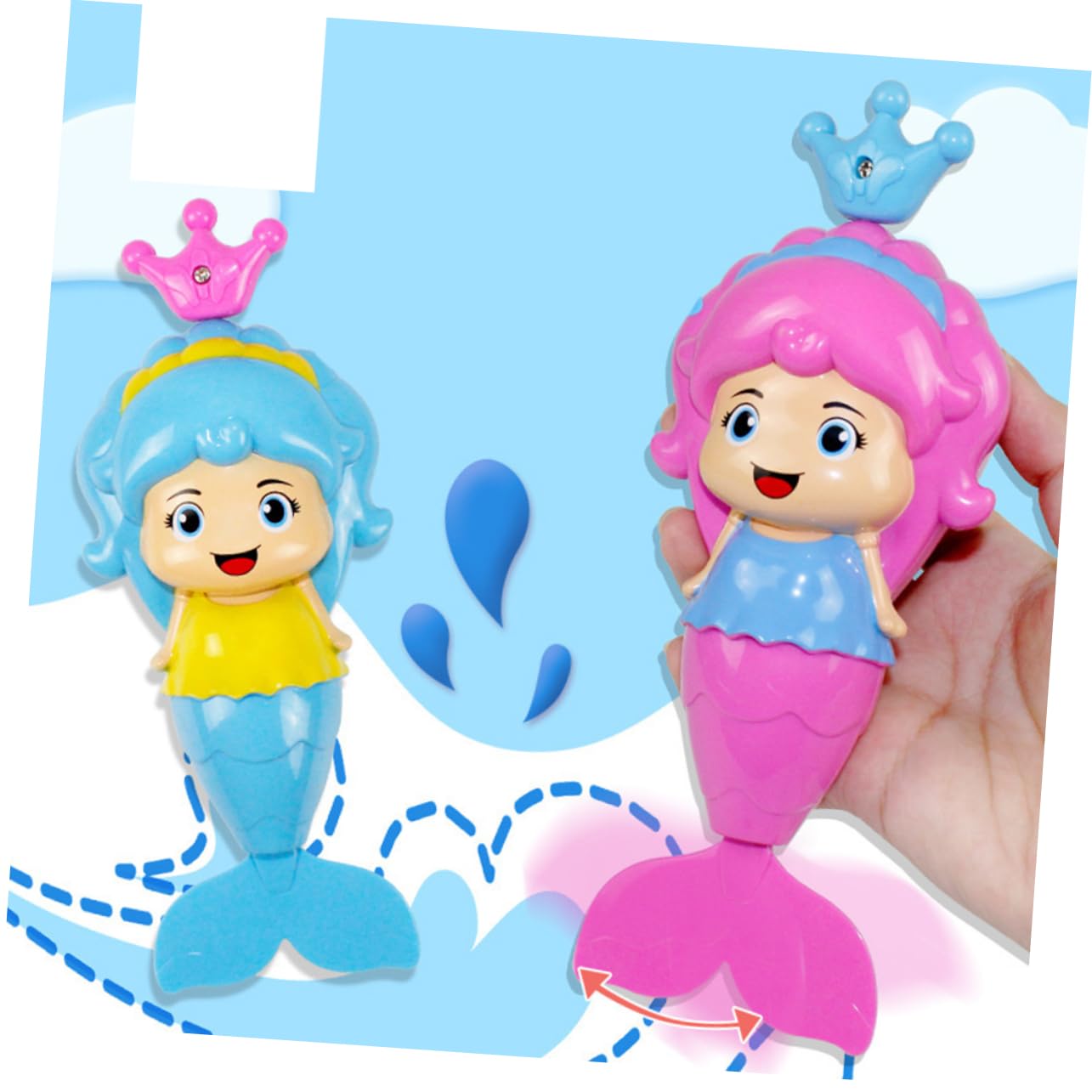 TOYANDONA 4 Pack Wind Up Animal Bath Toys for Kids - Duck, Turtle, Frog & Whale - Fun Bathtub Water Toys for Toddlers & Babies - Perfect for Bath Time Play, Sensory Development & Pool Parties