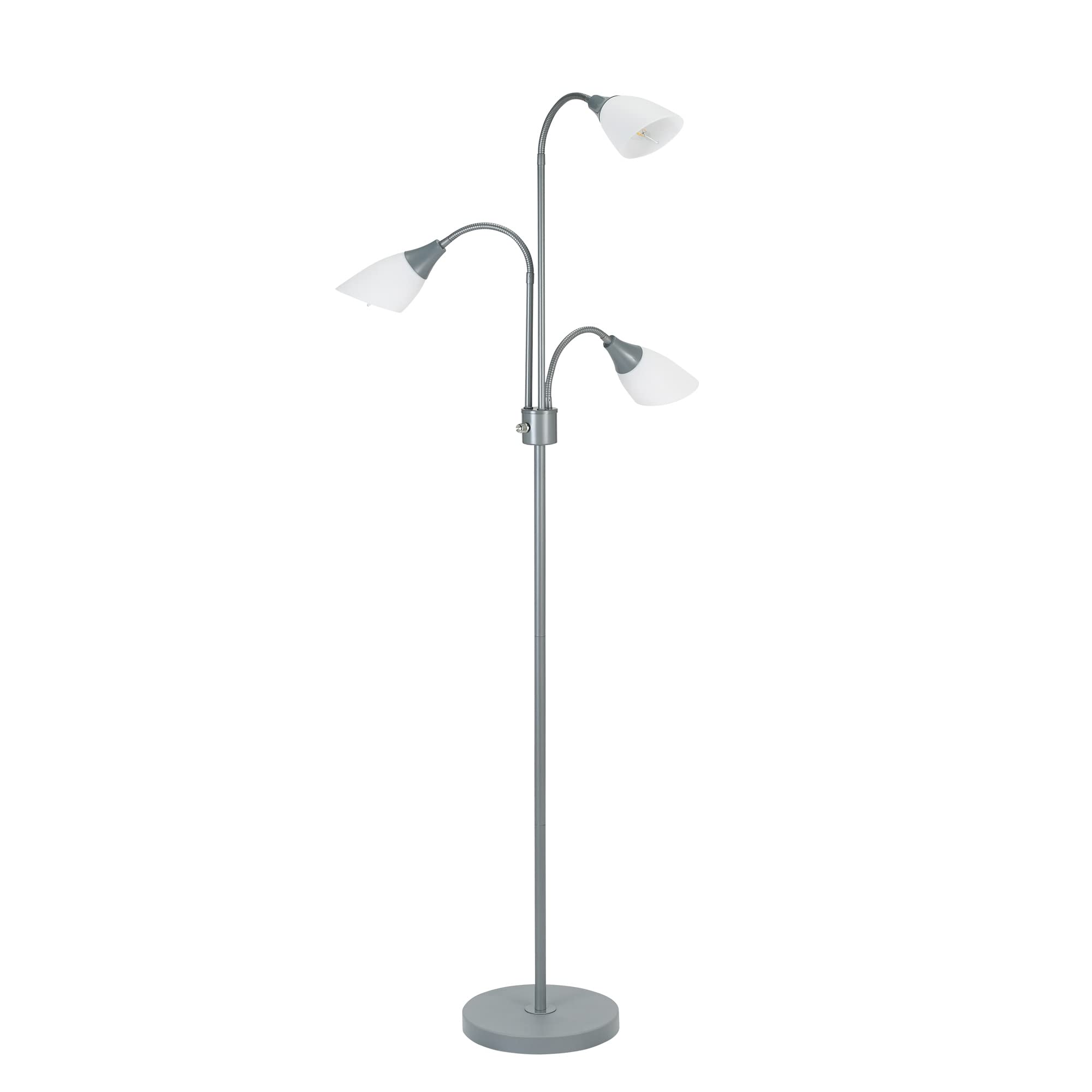 Catalina Lighting 20743-000 Medusa 3-Light Adjustable Floor Lamp - Silver 57.75