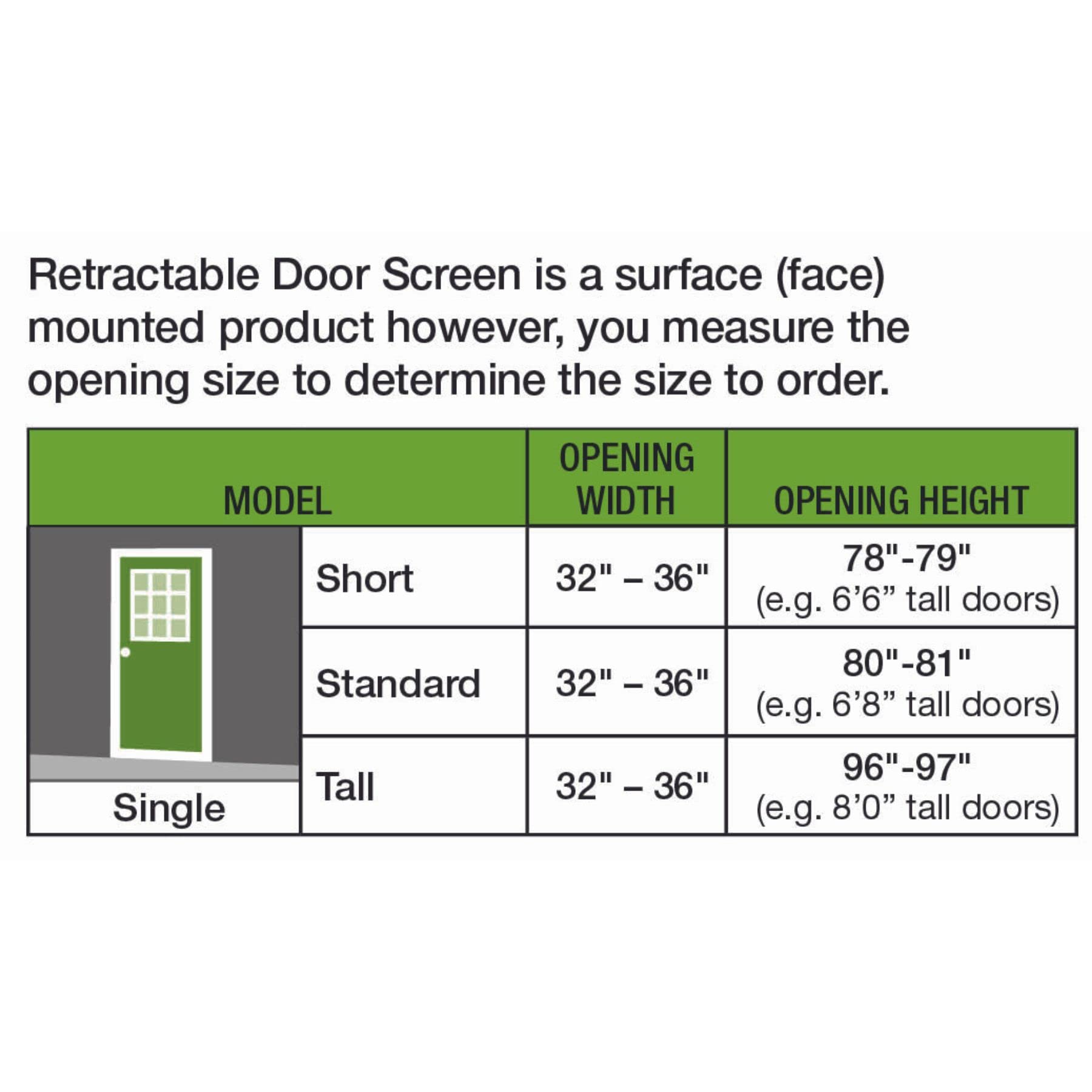Retractable Screen Door for Single Door - 32