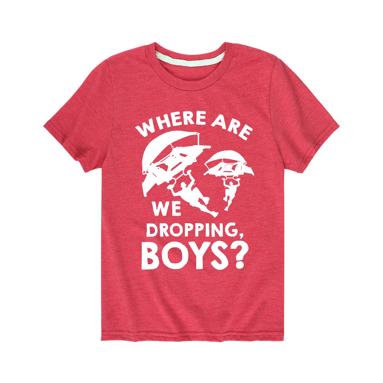Gaming Graphic T-Shirt for Boys - Fortnite Inspired 'Where We Dropping' Youth Short Sleeve Tee - Perfect for Gaming Events, School & Casual Wear