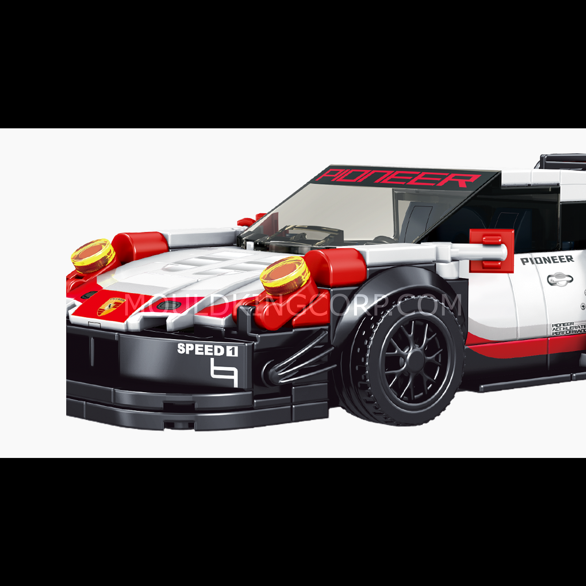 Mould King 27010 Porsche 911 Sports Car Building Blocks Set - 349 PCS Model Kit for Adults & Teens | DIY Collectible Toy for Home Display, Gift for Car Enthusiasts