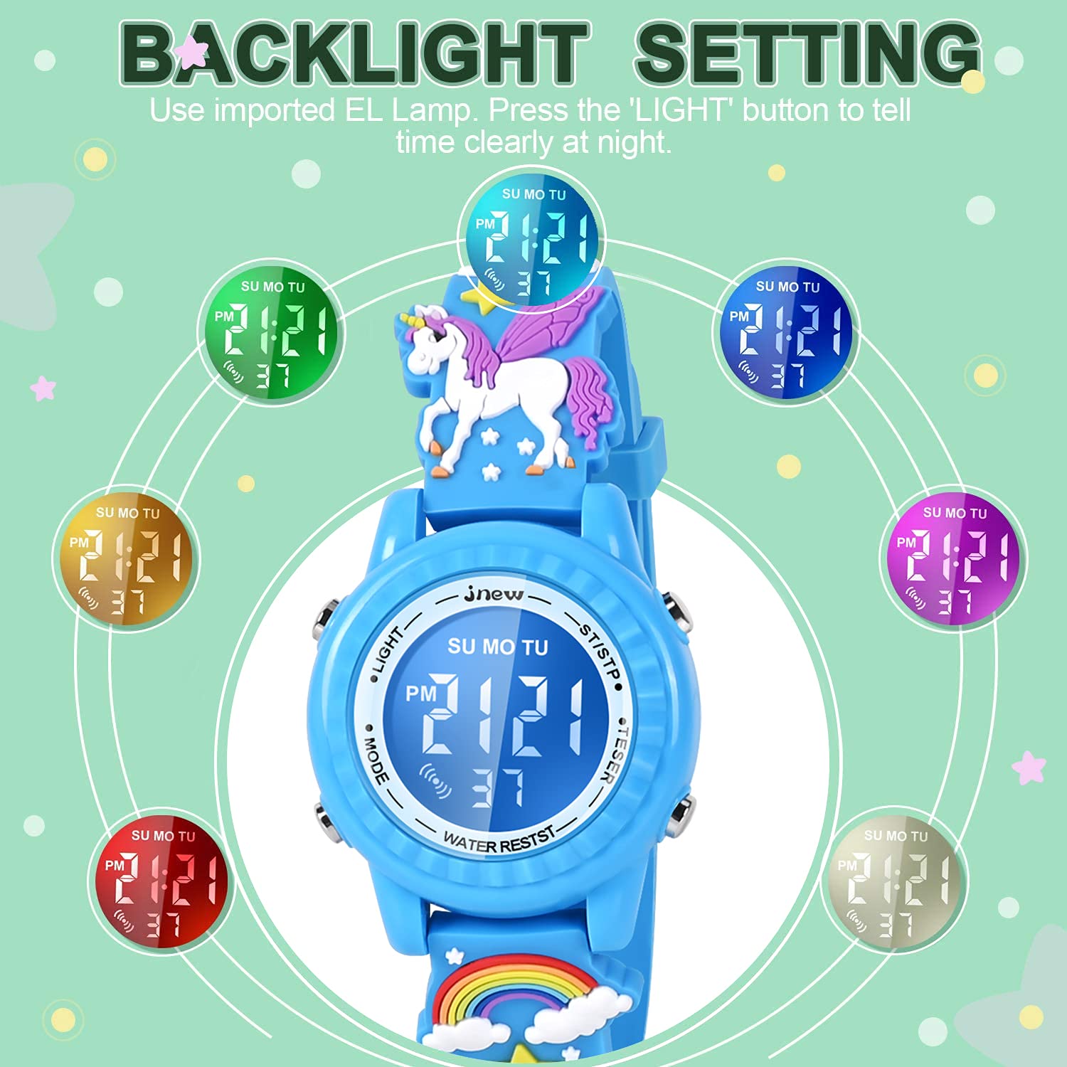 3D Cartoon Kids Watch - Waterproof Alarm Toy Gift for Girls 3-10 | School & Playtime