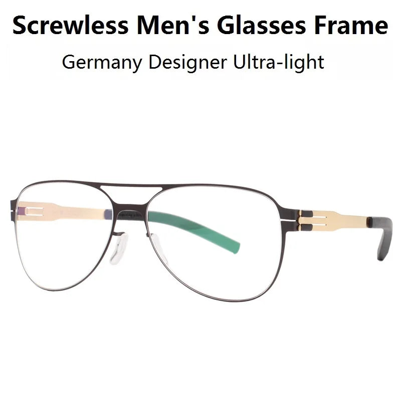 Aimee Unisex Full Rim Oval Double Bridge Stainless Steel Eyeglasses Frame 21201 - Lightweight & Durable Glasses for Reading, Work, and Everyday Fashion