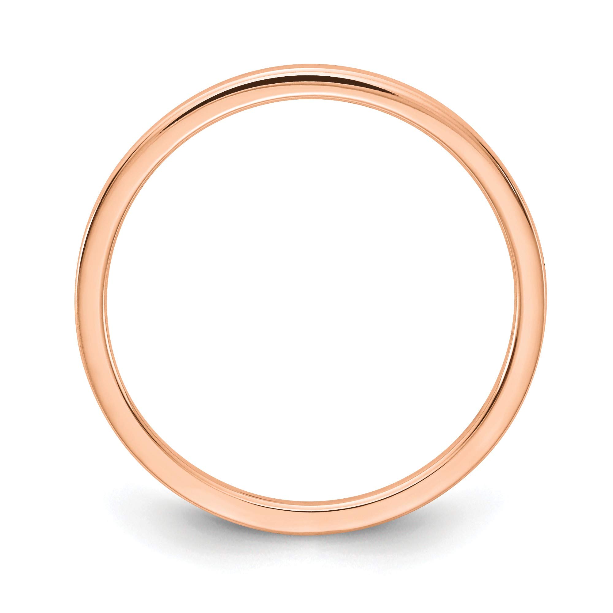 10K Rose Gold 1.2mm Flat Stackable Band Ring - Size 4.5 - Dainty Thin Wedding Band for Women - Perfect for Stacking, Anniversary Gift, or Everyday Wear