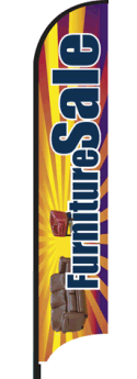 Feather Flag Banner for Furniture Sale - Eye-Catching Burst Design | Perfect for Retail Stores, Outdoor Events & Promotions