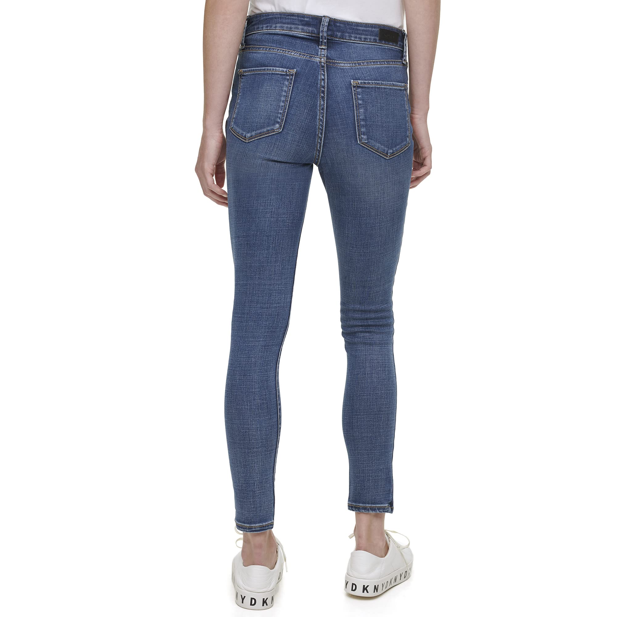DKNY Women’s Delancey High Rise Skinny Jeans - Stretch Denim Pants for Women, Slim Fit Ankle-Length Jeans | Perfect for Work, Date Night & Casual Outings