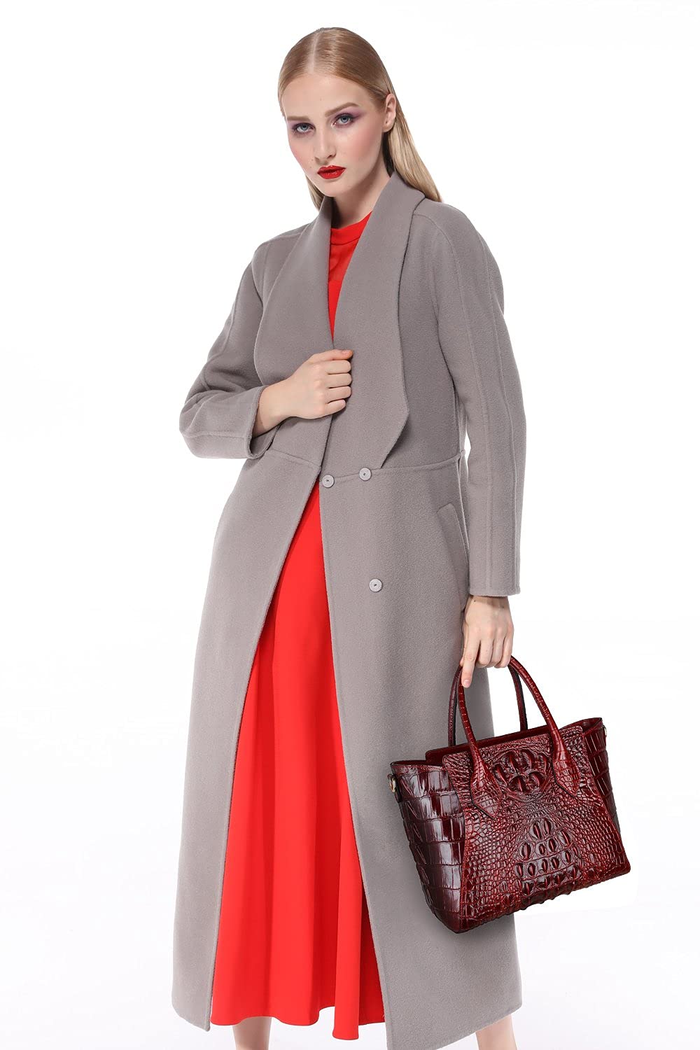 PIJUSHI Designer Crocodile-Embossed Leather Handbags for Women - Genuine Leather Top Handle Shoulder Purse - Elegant Work Bag & Evening Clutch for Office, Parties & Special Occasions