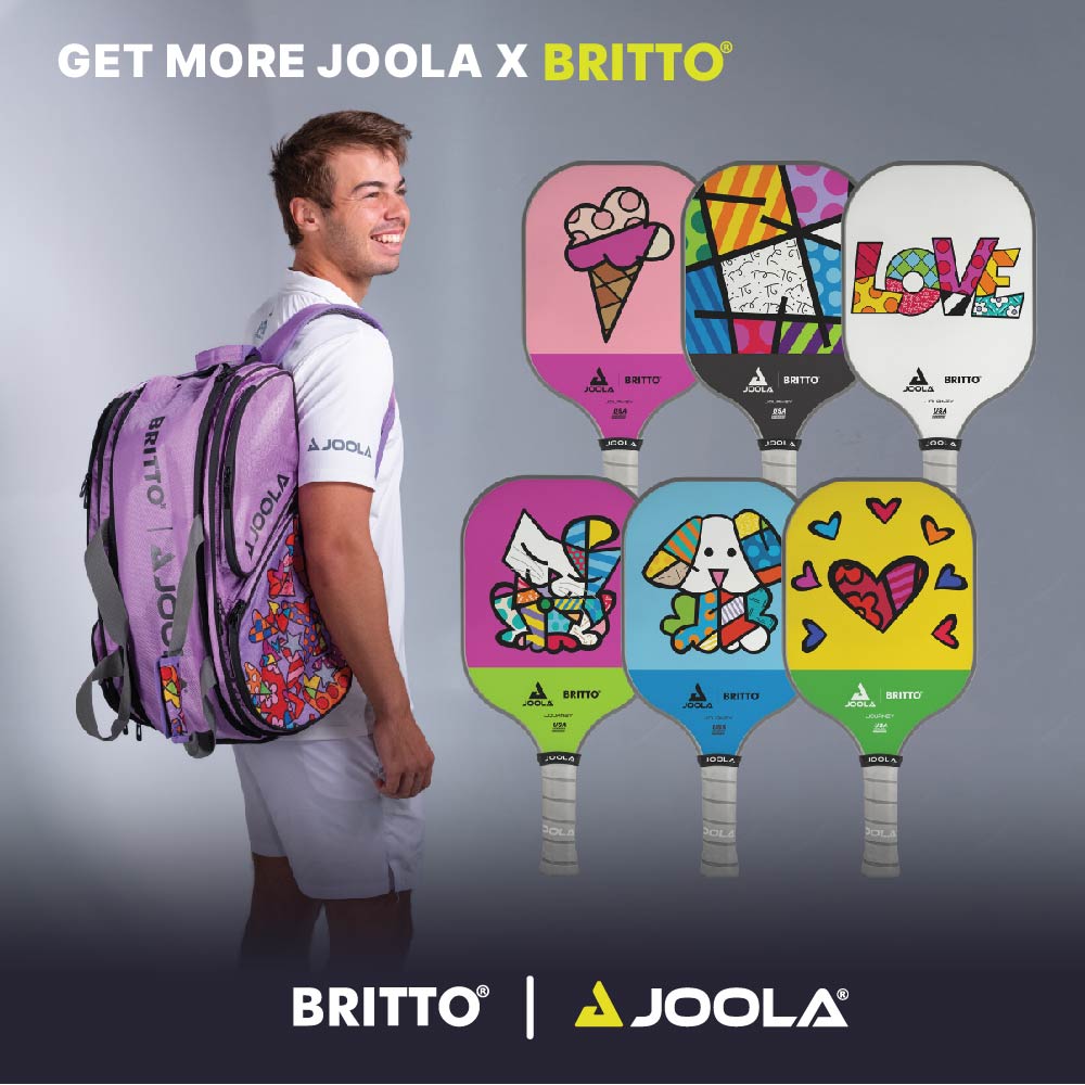 JOOLA x BRITTO Pickleball Edge Guard Tape - Protective Paddle Tape for Pickleball Rackets | Prevents Scratches & Damage | Vibrant Artistic Design | Perfect for Outdoor & Indoor Court Play