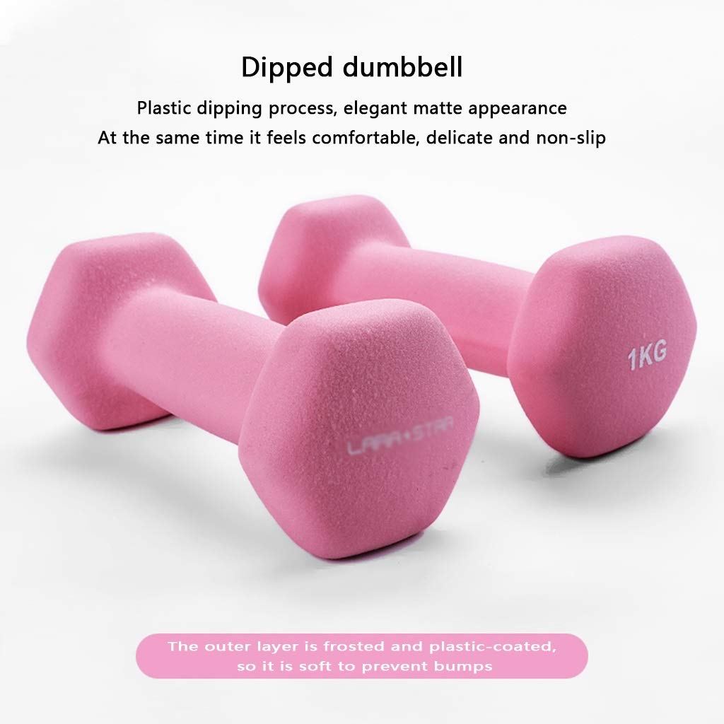 FHPEWXDG Small Dumbbells for Home Fitness - Neoprene Coated Slim Arm Dumbbells with Cast Iron Core - Unisex Workout Equipment for Fat Loss & Strength Training | Perfect for Home Gym, Yoga, and Full-Body Workouts