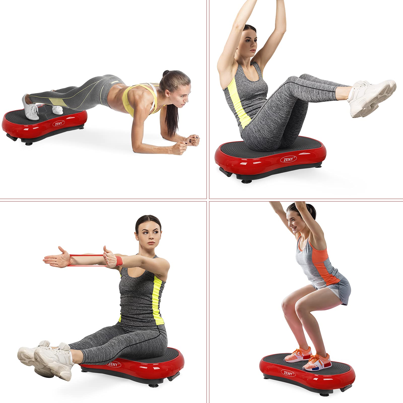 ZENY Vibration Plate Exercise Machine - Full Body Workout Platform for Weight Loss, Muscle Toning & Home Fitness | Portable Vibration Trainer for Home Gym, Wellness & Recovery