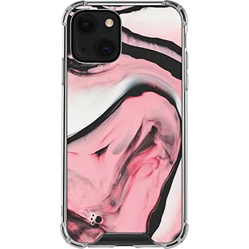 Pink Marble Ink Clear Phone Case for iPhone 13 Mini | Slim Protective Cover with Scratch Resistance | Perfect for Everyday Use, Travel & Gift Giving