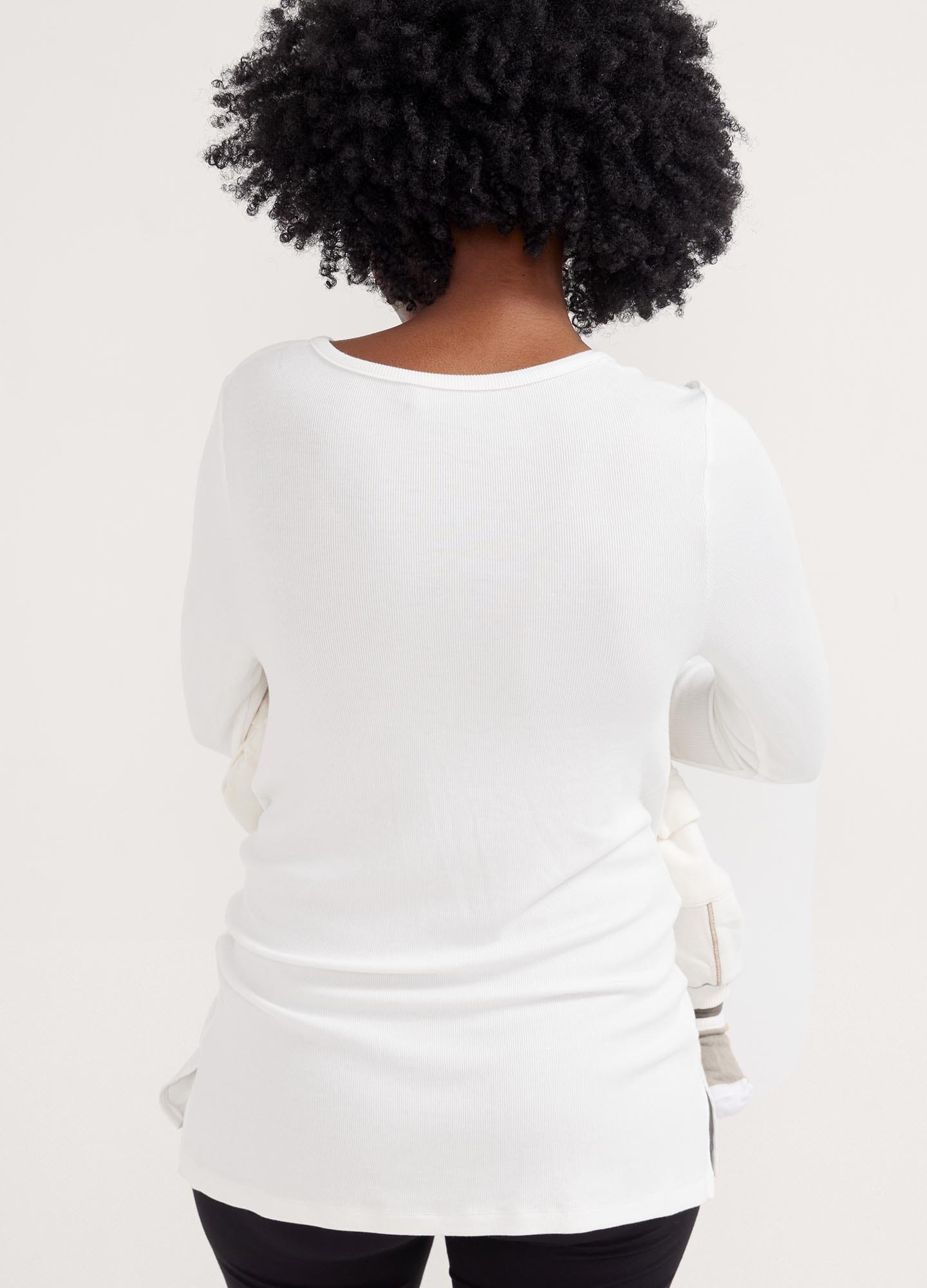 Ultra-Soft Ribbed Relaxed Nursing Henley Top for Women - Comfortable Maternity & Breastfeeding Shirt for Everyday Wear