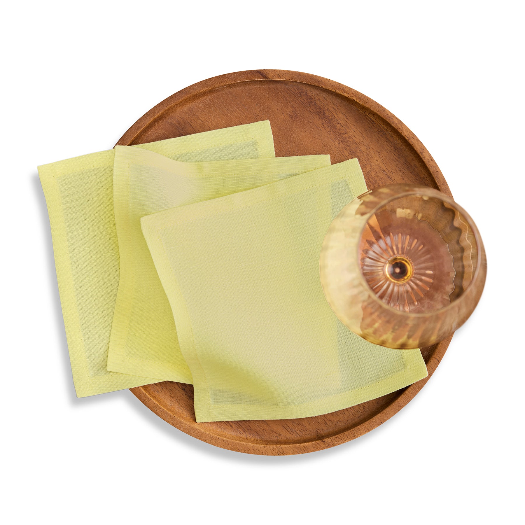 Premium Dru Cotton Linen Cocktail Napkins - Set of 12, 5x5 Inches, Absorbent & Elegant for Parties, Weddings, and Home Decor