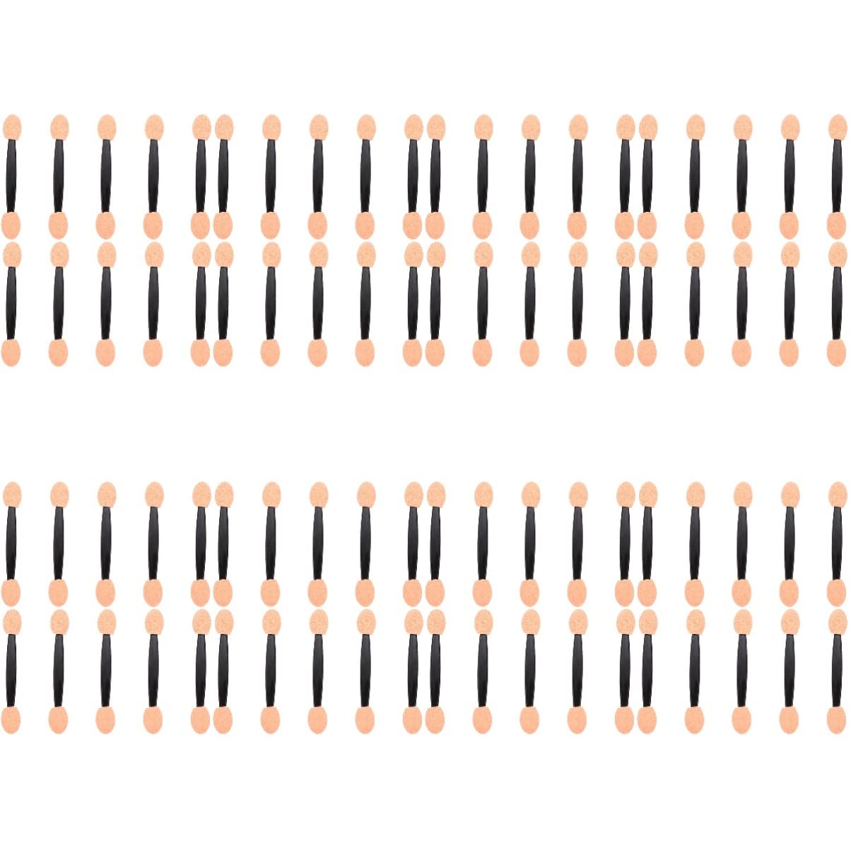 800pcs Dual-Ended Eyeliner Brushes - Black Disposable Eyeshadow Applicators with Oval Sponge Tips for Women & Girls | Perfect for Professional Makeup, Travel & Daily Beauty Routine