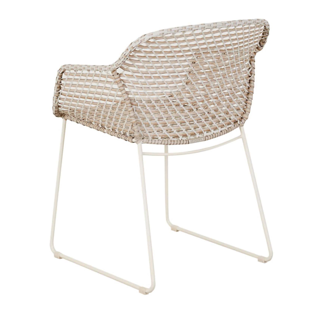 Cabana Link Dining Armchair - Modern Outdoor Patio Furniture for Dining Sets, Poolside Lounging & Garden Decor - Water-Resistant & Durable Wicker Design