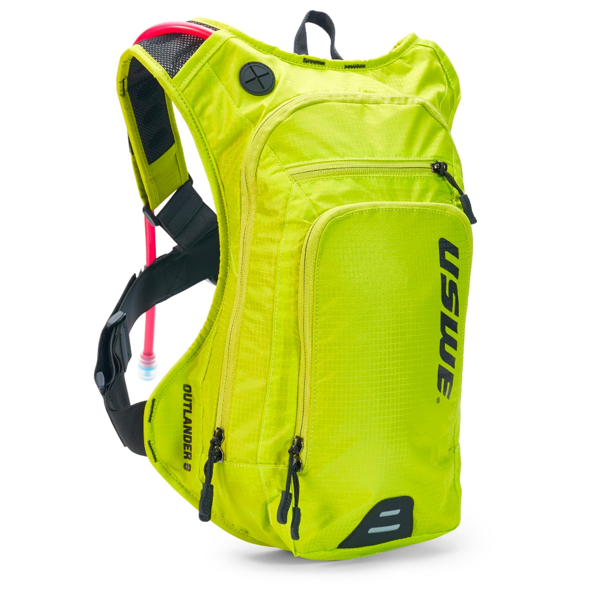 USWE Outlander Hydration Pack 9L with 2L Water Bladder - Lightweight Cycling Backpack for Mountain Biking, Hiking, Trail Running & Outdoor Adventures (Yellow) - Stay Hydrated During Sports & Fitness Activities