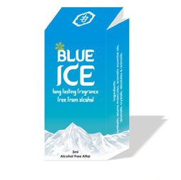 Blue Ice Attar Perfume Oil - Alcohol-Free 4ml Roll-On Bottle for Men & Women - Perfect for Daily Wear, Meditation & Aromatherapy