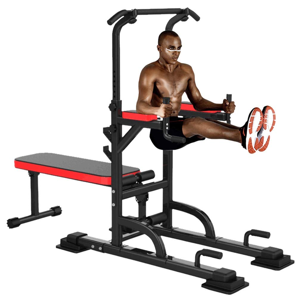 Adjustable Power Tower with Weight Bench & Dip Station - Multi-Functional Home Gym Equipment for Pull-Ups, Dips, Sit-Ups & Strength Training | Perfect for Home Workouts, Garage Gym & CrossFit Training