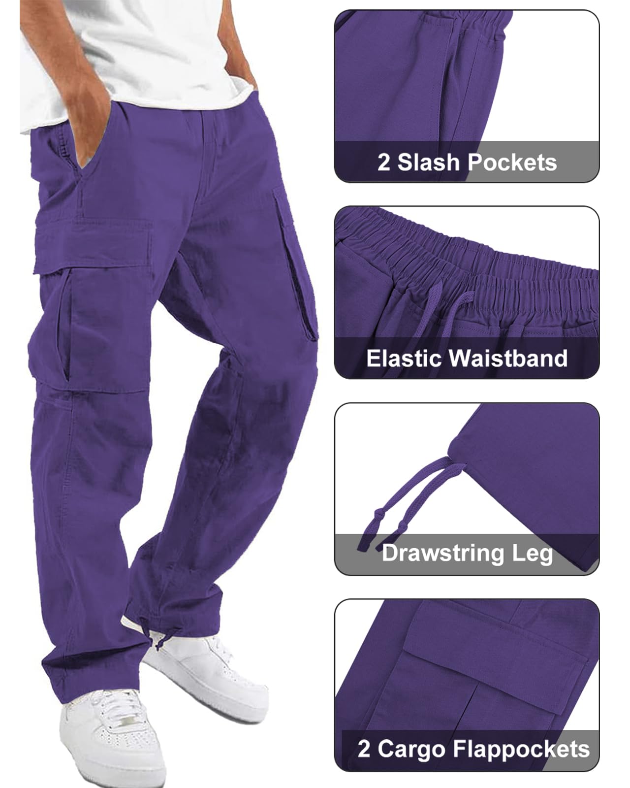 Men's Cargo Jogger Pants - Outdoor Hiking & Casual Wear