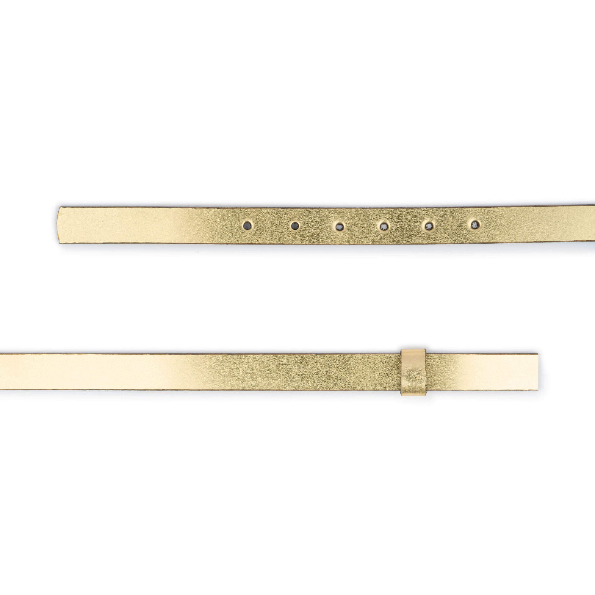 2.0 cm Genuine Gold Leather Belt Strap - Replacement for YSL Buckles - Women's Fashion Accessory for Jeans, Dresses & Office Wear