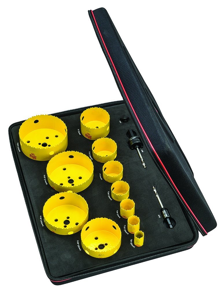 DCH Electricians Kit with 11 Hole Saws & 3 Accessories - Professional Electrical Tool Set for Wiring, Drilling & DIY Home Improvement Projects