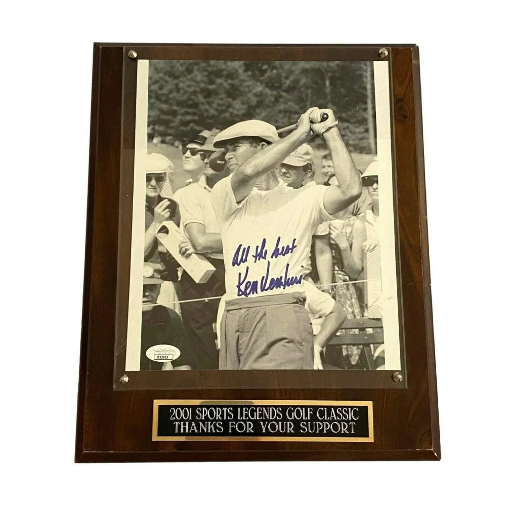 Ken Venturi Signed 8x10 Golf Photo with JSA COA - Framed Autograph Wood Plaque - PGA Tour Memorabilia - Perfect for Golf Lovers, Man Cave Decor & Sports Collectors Display