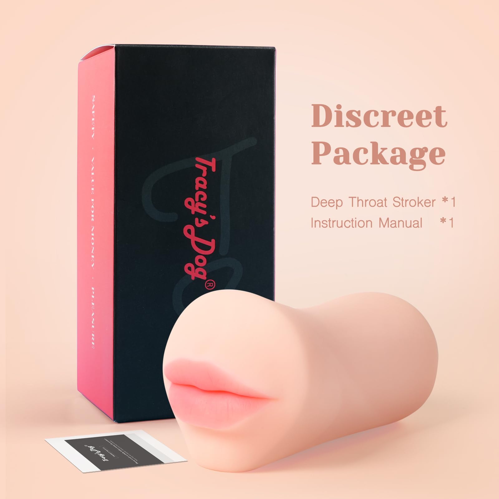 Tracy's Dog Male Masturbator - Realistic Deep Throat Blowjob Stroker Sex Toy for Men | RUSHSKIN Close-Ended Pocket Pal Adult Toy | Perfect for Solo Play, Couples Fun & Discreet Pleasure at Home
