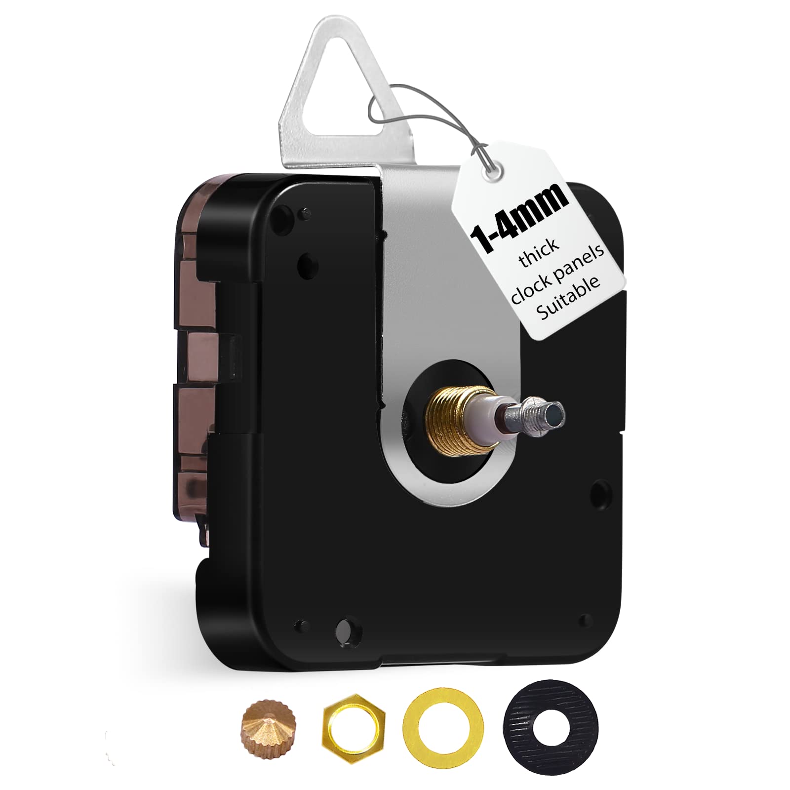 Large Wall Clock Movement Replacement 12888 - High Torque I Axis Shaft Quartz Clock Mechanism, Battery Operated DIY Repair Parts for Giant Wall Clocks (DW-12888-I, No Hands) - Perfect for Home, Office & Vintage Clock Restoration Projects