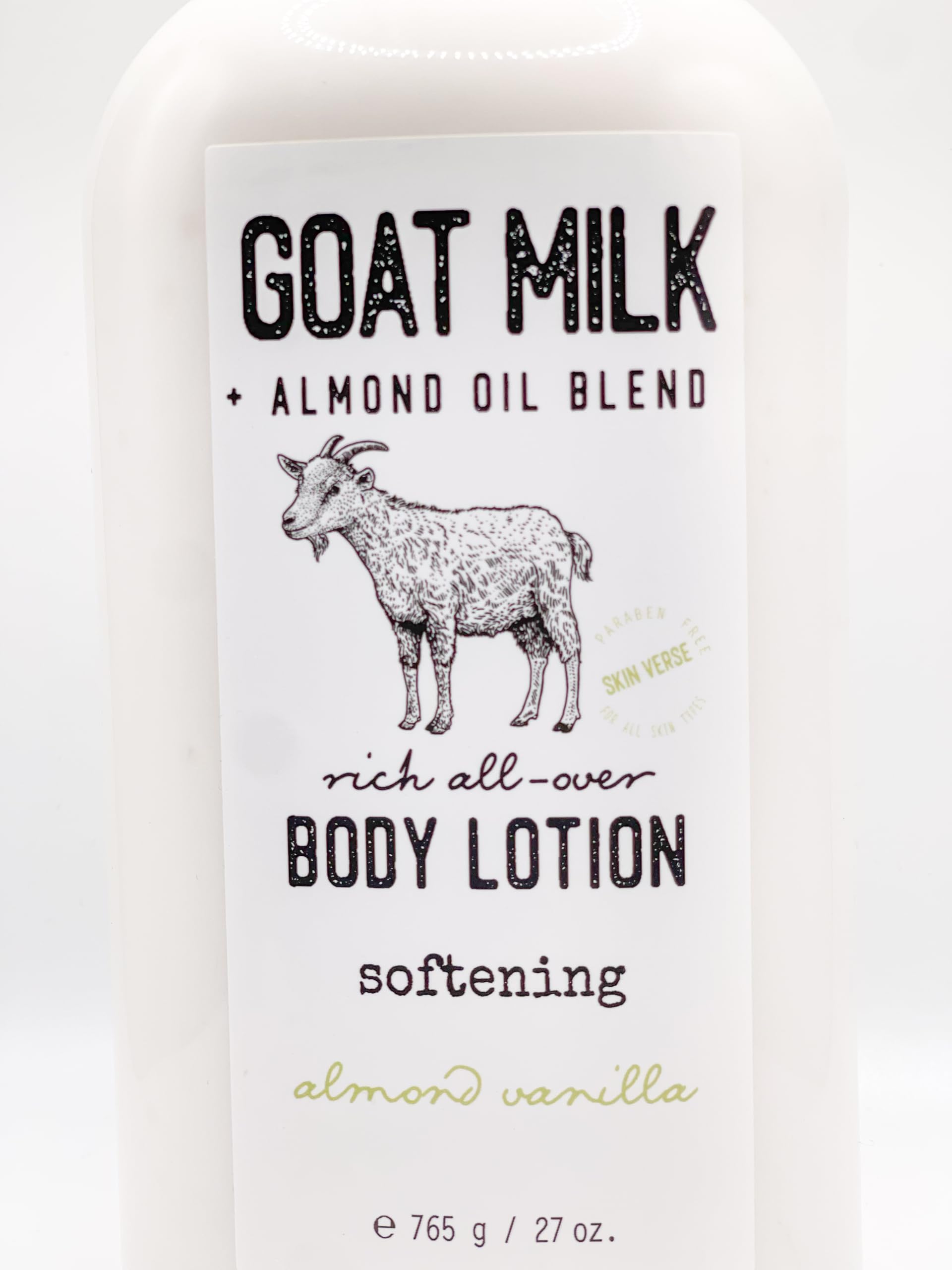 Goat Milk & Almond Oil Body Lotion with Vanilla - 27 oz | Ultra Hydrating & Nourishing Dry Skin Care | Perfect for Daily Moisturizing & Winter Skin Protection