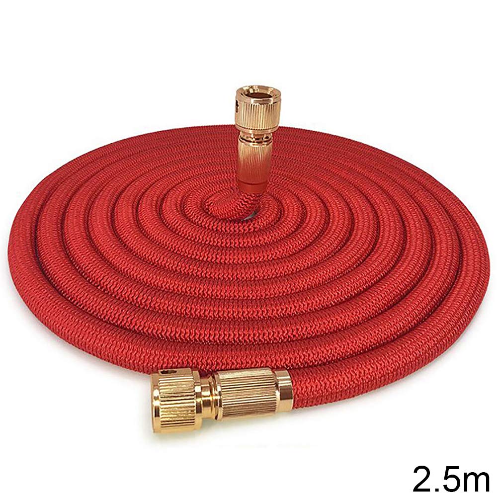 Bocotous 25FT Heavy Duty Expandable Garden Hose with Metal Nozzle - High Pressure Water Hose for Home, Lawn, Car Washing & Outdoor Cleaning