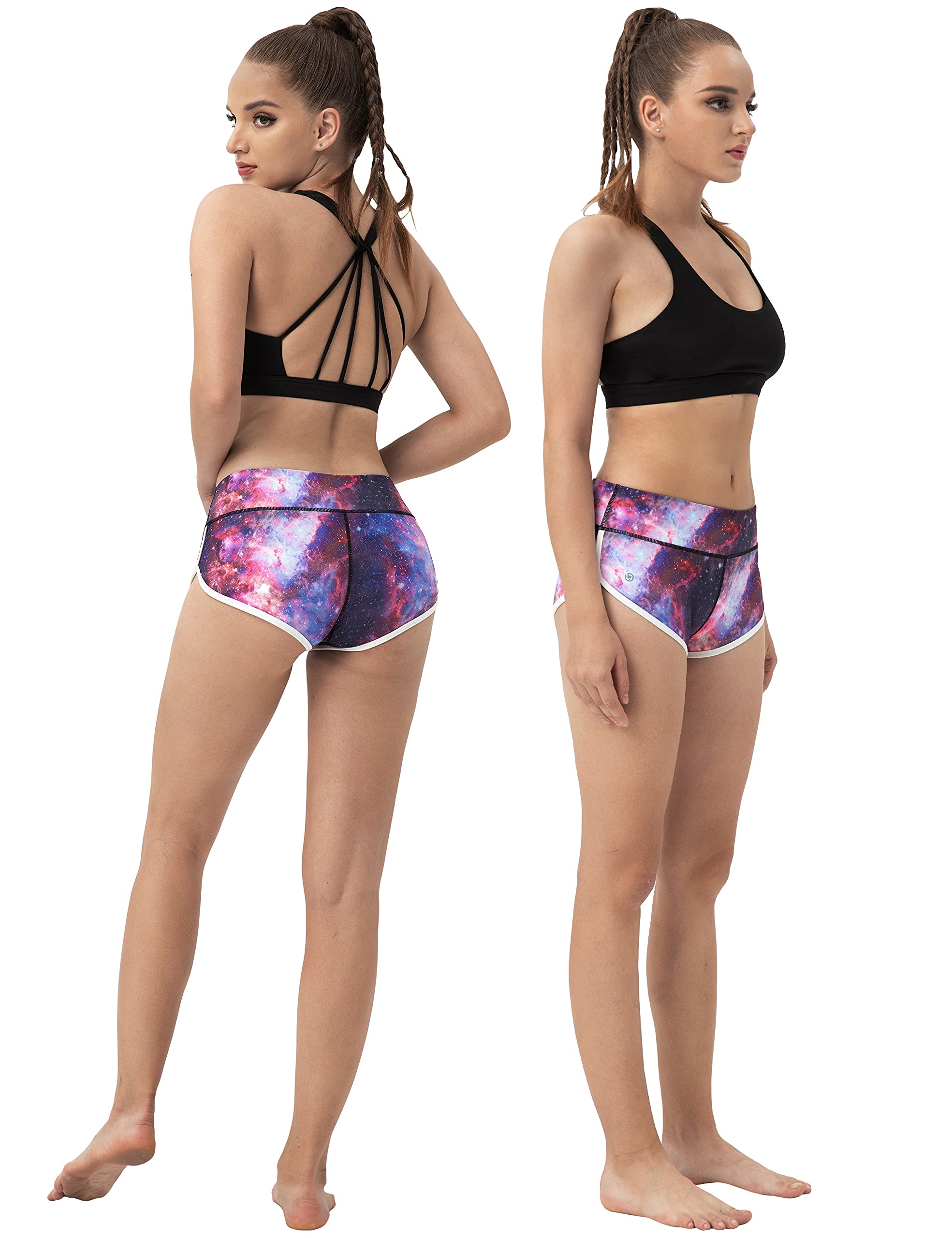 BUBBLELIME Women's Sexy Booty Yoga Shorts XS-XXL - High Waisted Tummy Control Workout Running Shorts with Moisture Wicking & UPF30+ for Yoga, Gym, Fitness & Active Lifestyle