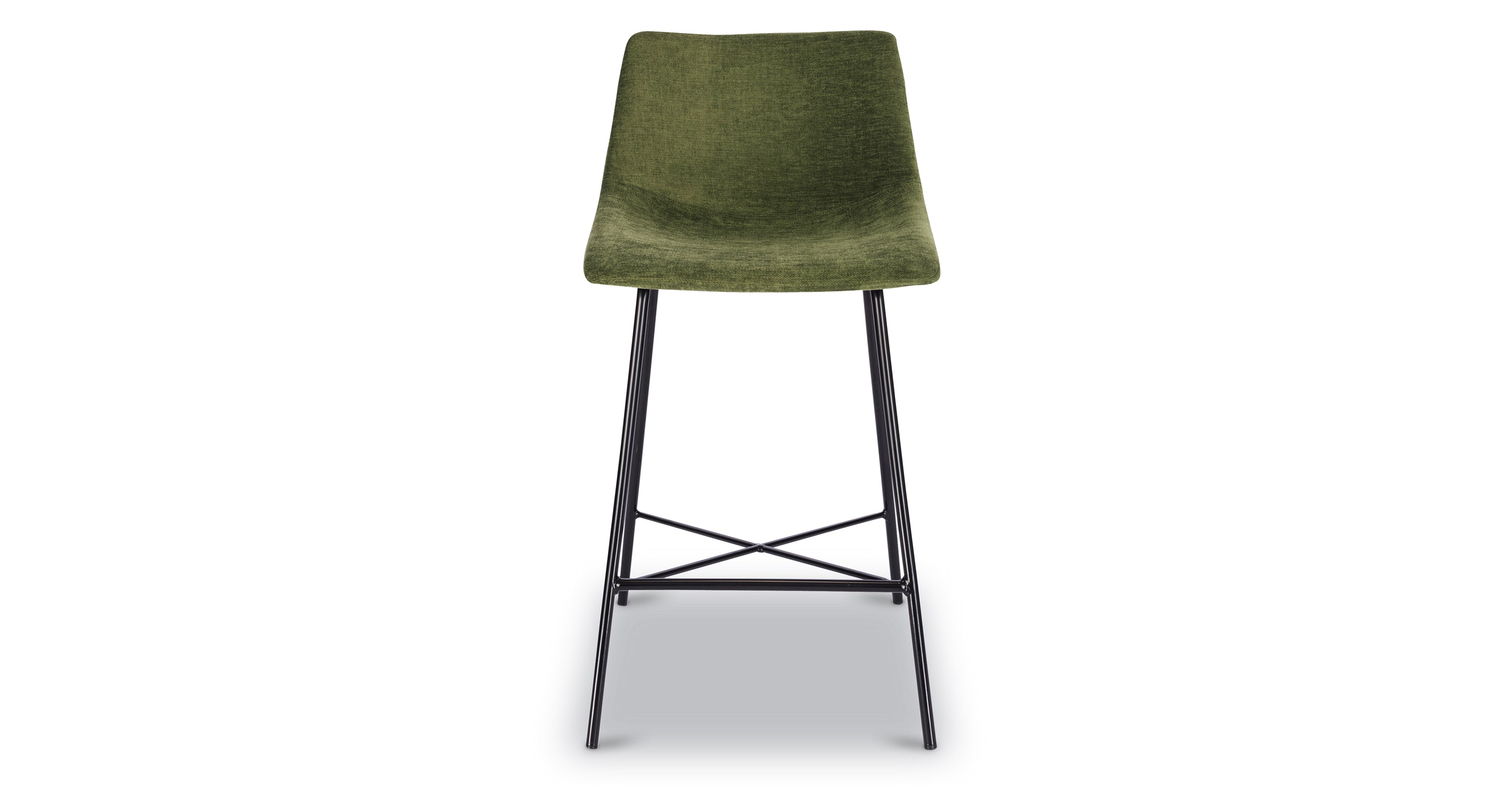 Paxton 24 Inch Velvet Counter Stool - Modern Kitchen Bar Stool with Padded Seat for Dining, Breakfast Nook, and Home Decor