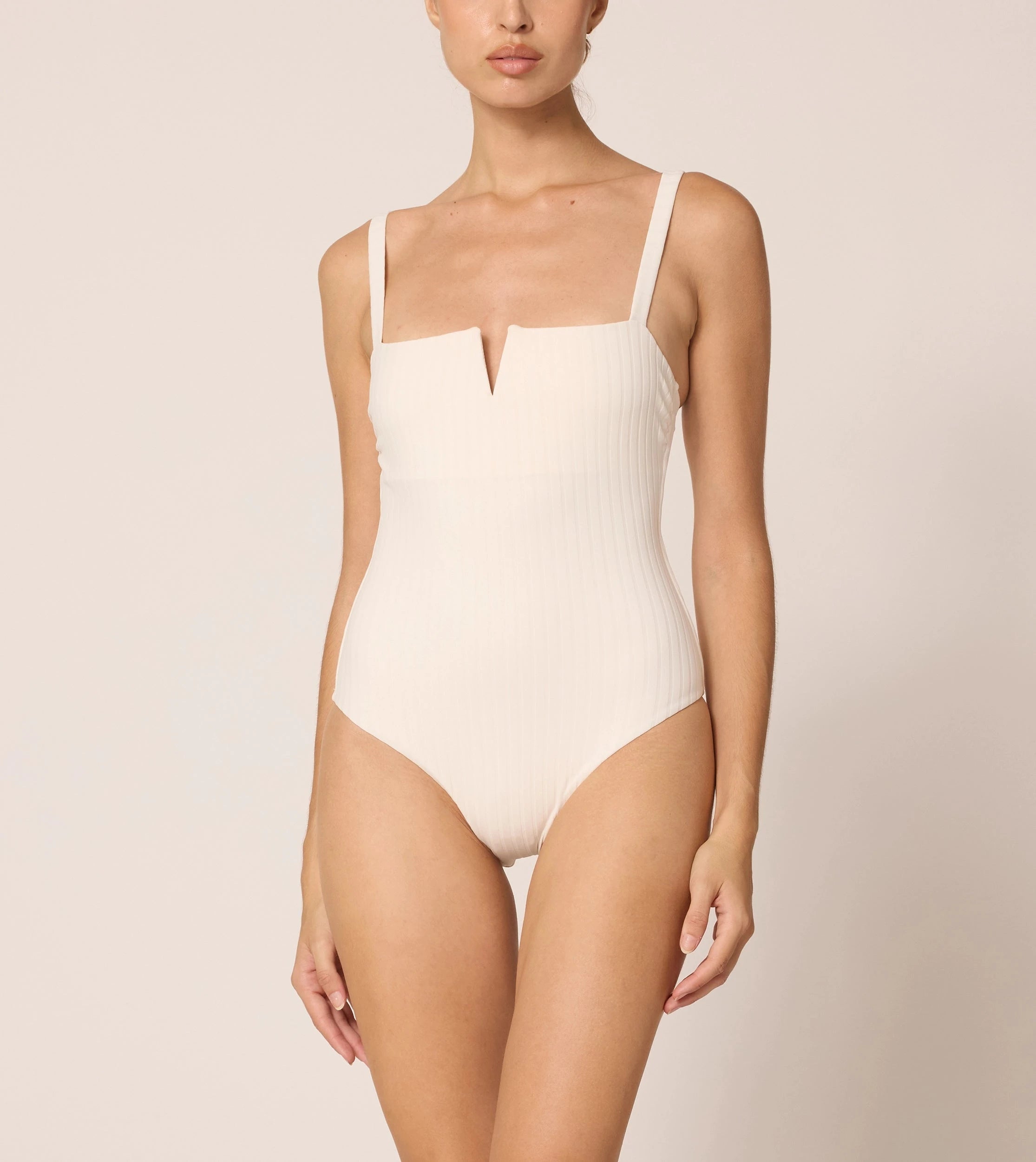 Monica One Piece Swimsuit | Buttercream Color | Perfect for Beach Vacations & Pool Parties
