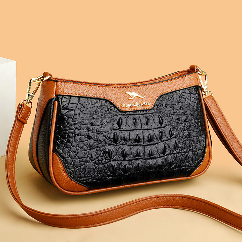 Stylish Alligator Pattern Crossbody Bag for Women - Perfect for Work, Travel & Everyday Use