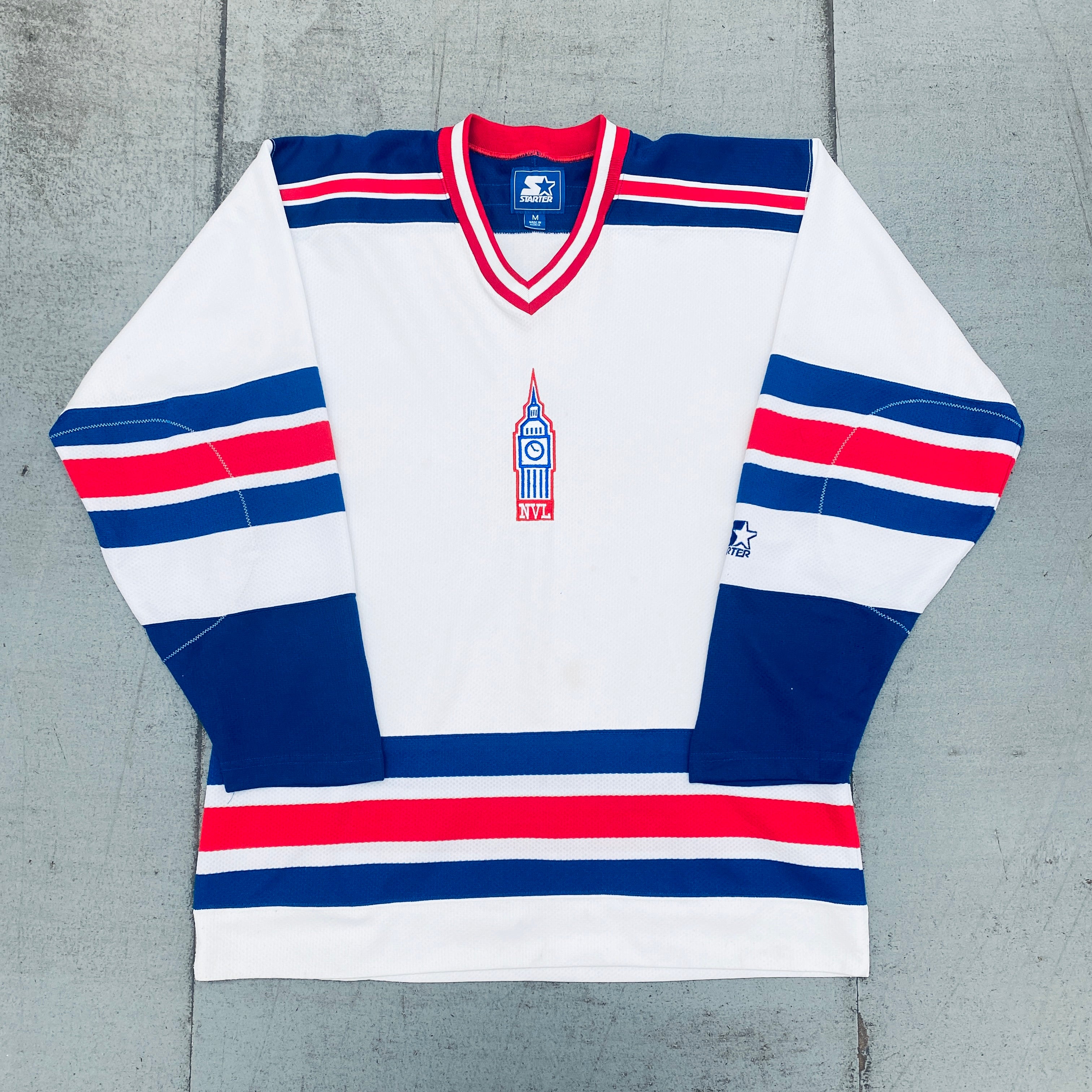 New York Rangers Embroidered Logo Starter Jersey - ReWork Edition (Medium) - Perfect for Game Day, Fan Events & Sports Collectibles
