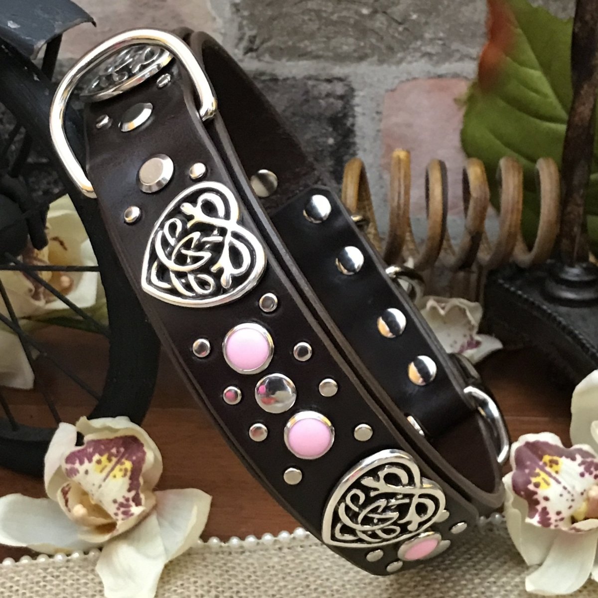 Handmade Custom Celtic Leather Dog Collar - Personalized Engraved Pet Collar for Small Medium Large Dogs - Perfect for Daily Walks, Training & Special Occasions