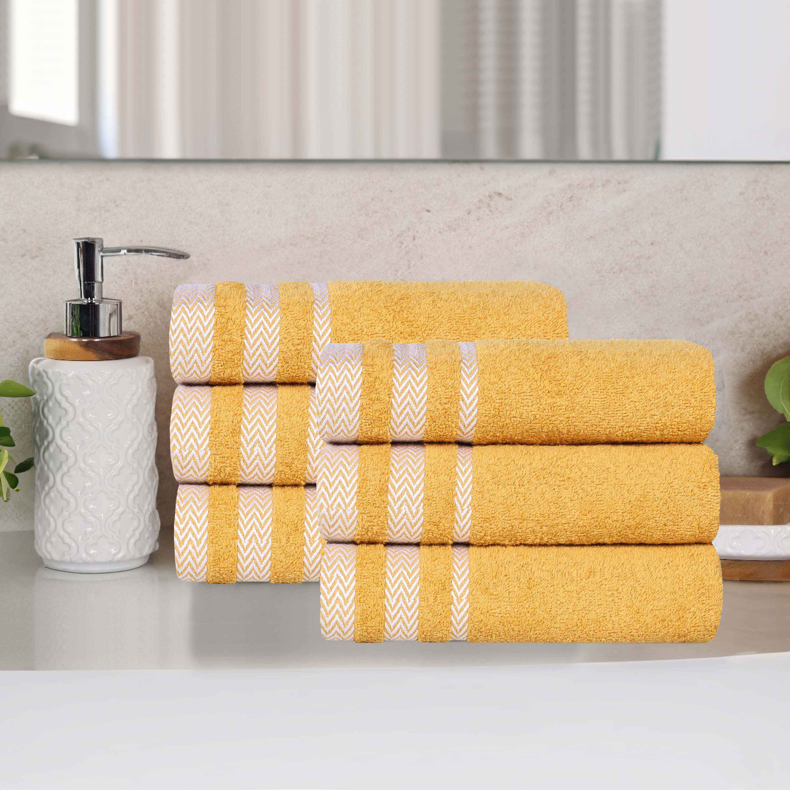 Premium 6-Pack Hays Cotton Soft Medium Weight Hand Towels - Absorbent & Quick-Drying for Kitchen, Bathroom & Guest Use
