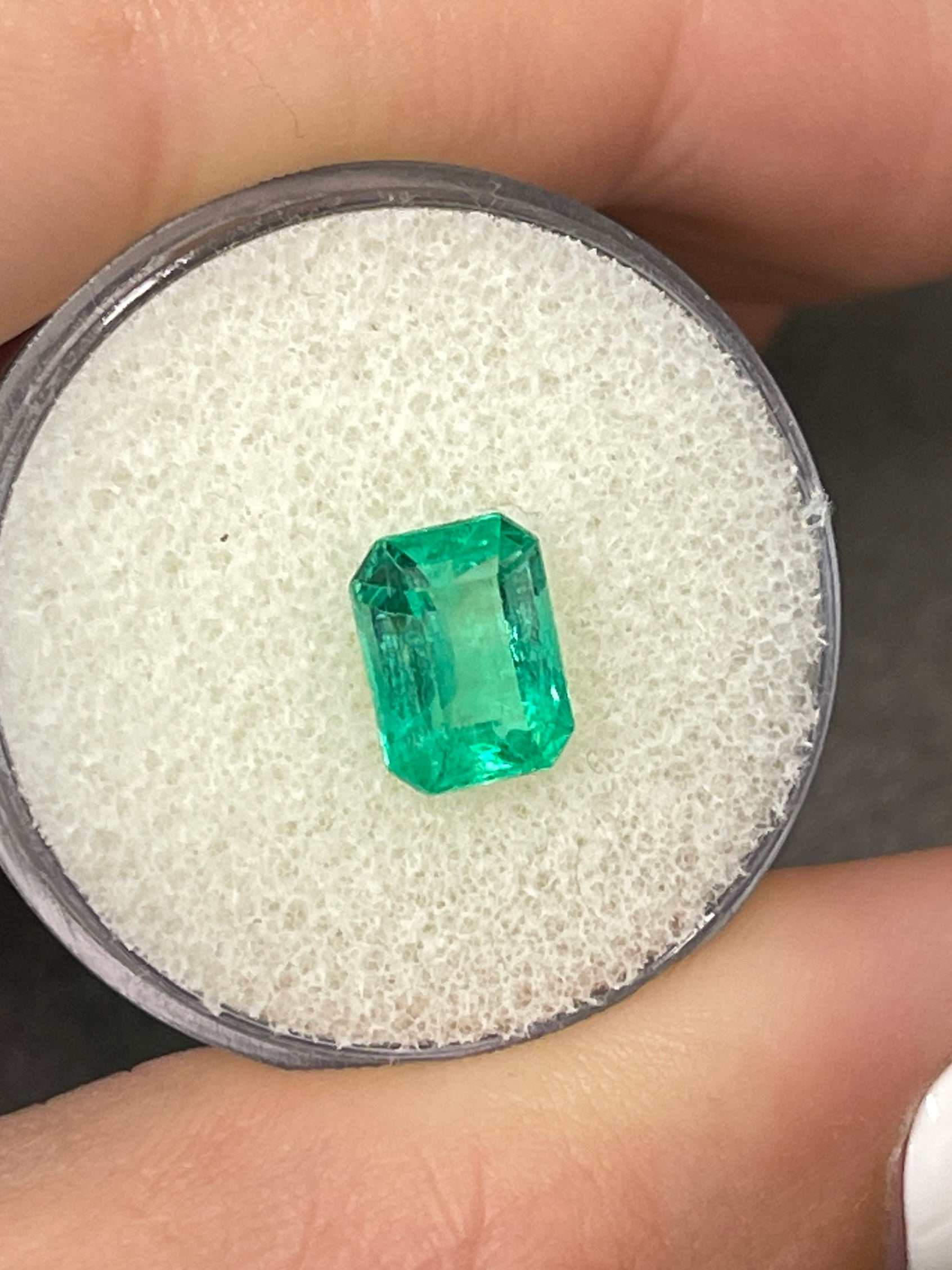 1.80 Carat Vivid Green Natural Loose Colombian Emerald - Emerald Cut Gemstone for Jewelry Making & Engagement Rings