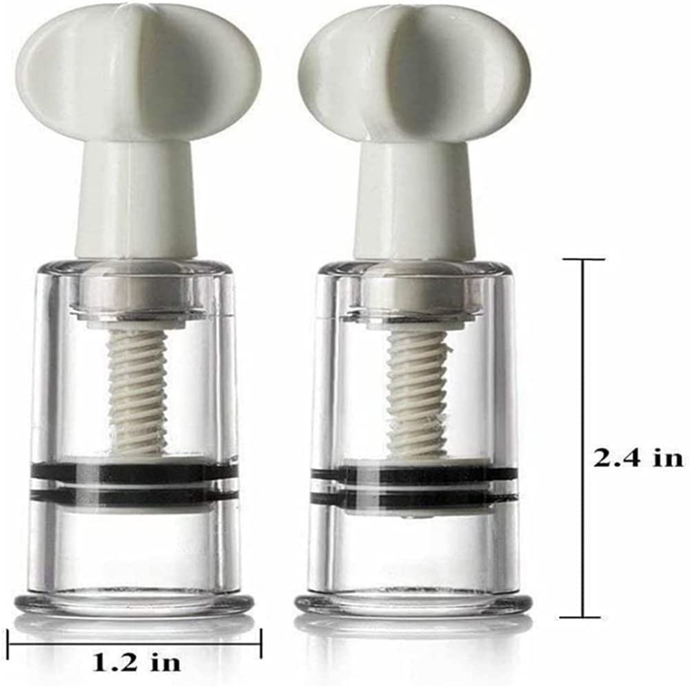 Adjustable Non-Piercing Nipple Clips & Suckers Set - Stainless Steel Body Jewelry with Chain for Women (Red) - Perfect for Sensual Play, BDSM and Intimate Accessories