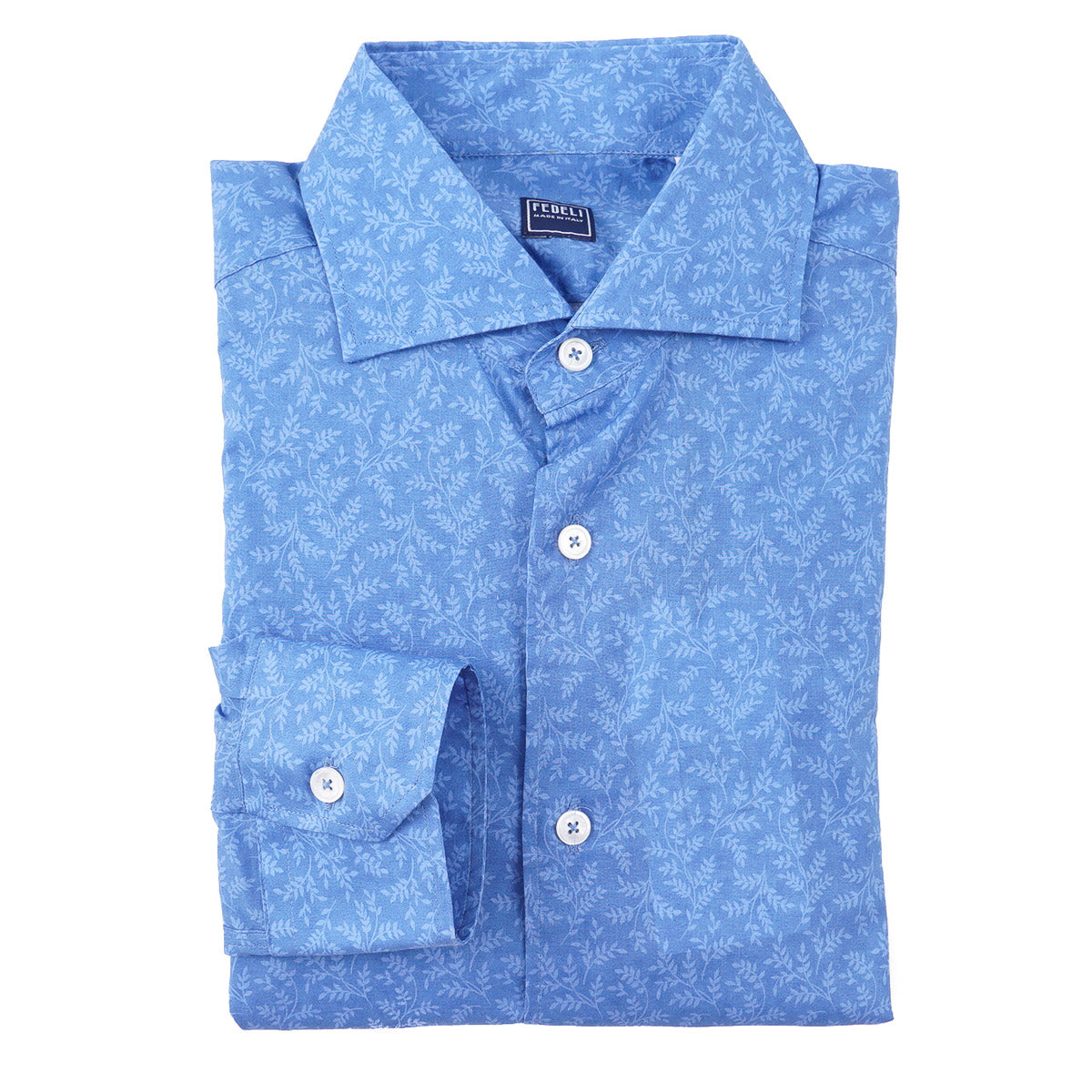Fedeli Lightweight Printed Cotton Shirt for Men - Breathable Casual Button Down Shirt for Summer, Travel & Outdoor Activities